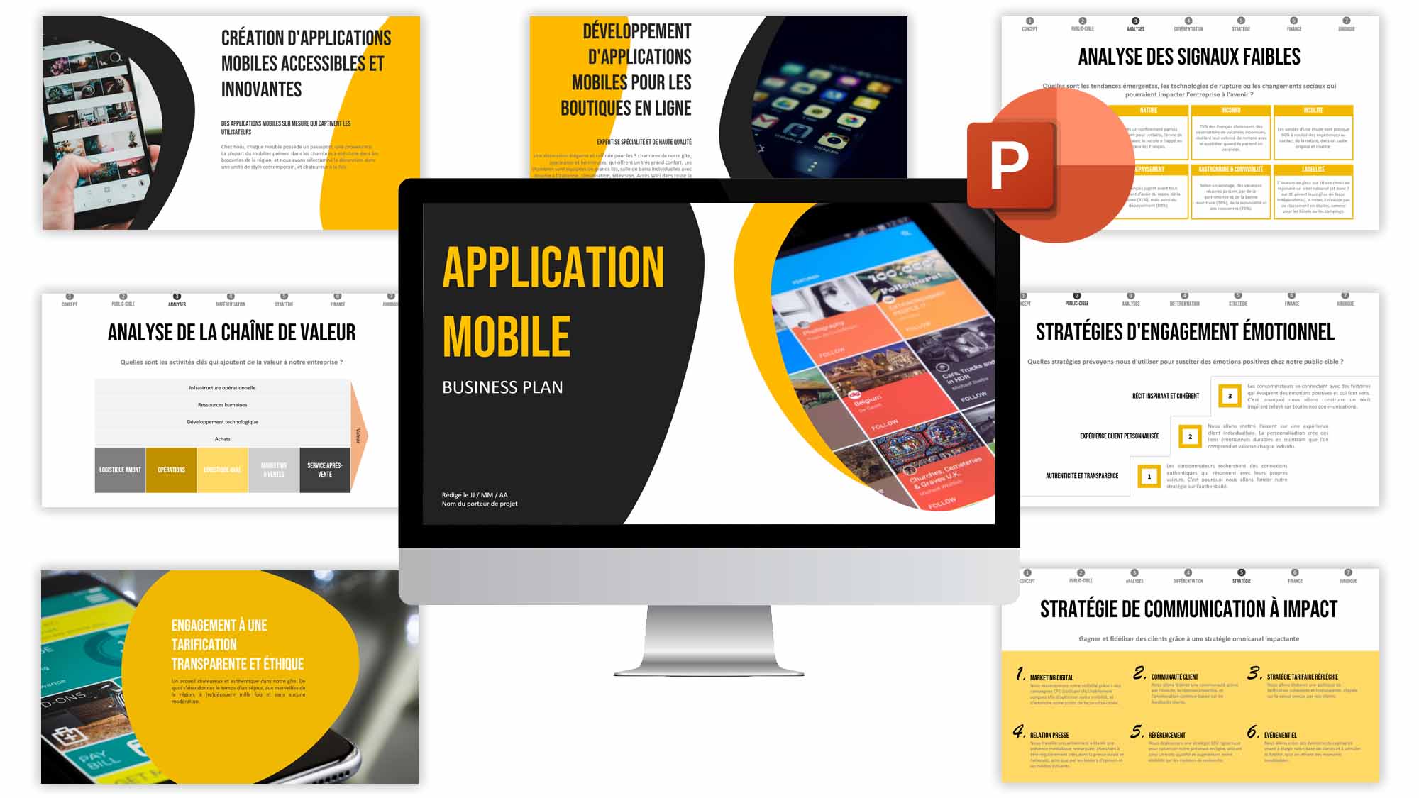 modele business plan application mobile